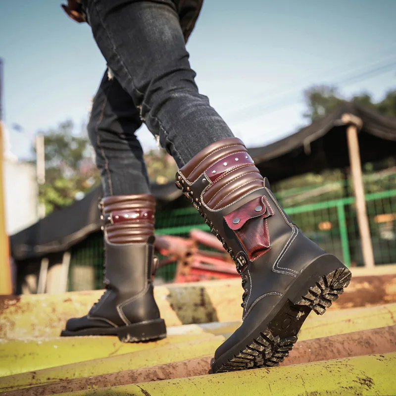 Men Knee High Leather Boots Wi - Men'S Shoes Hey Dude review and price