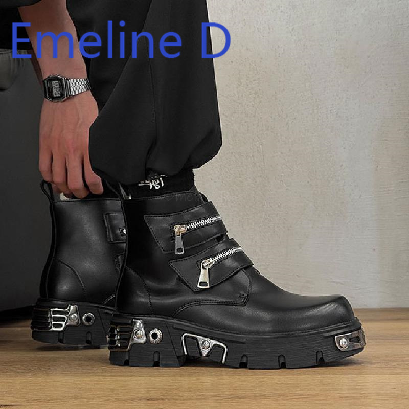 Dark Punk High Top Shoes Fashi - Men'S Shoes Increase Height review and price